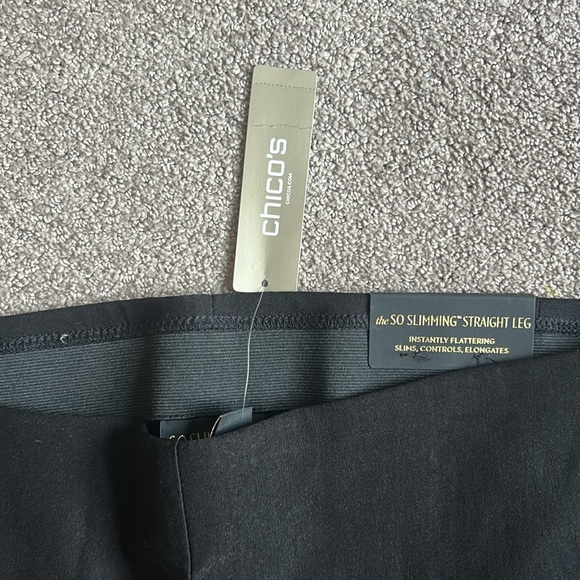 Chico's Black Slimming Straight-Leg Pants - Picture 2 of 4